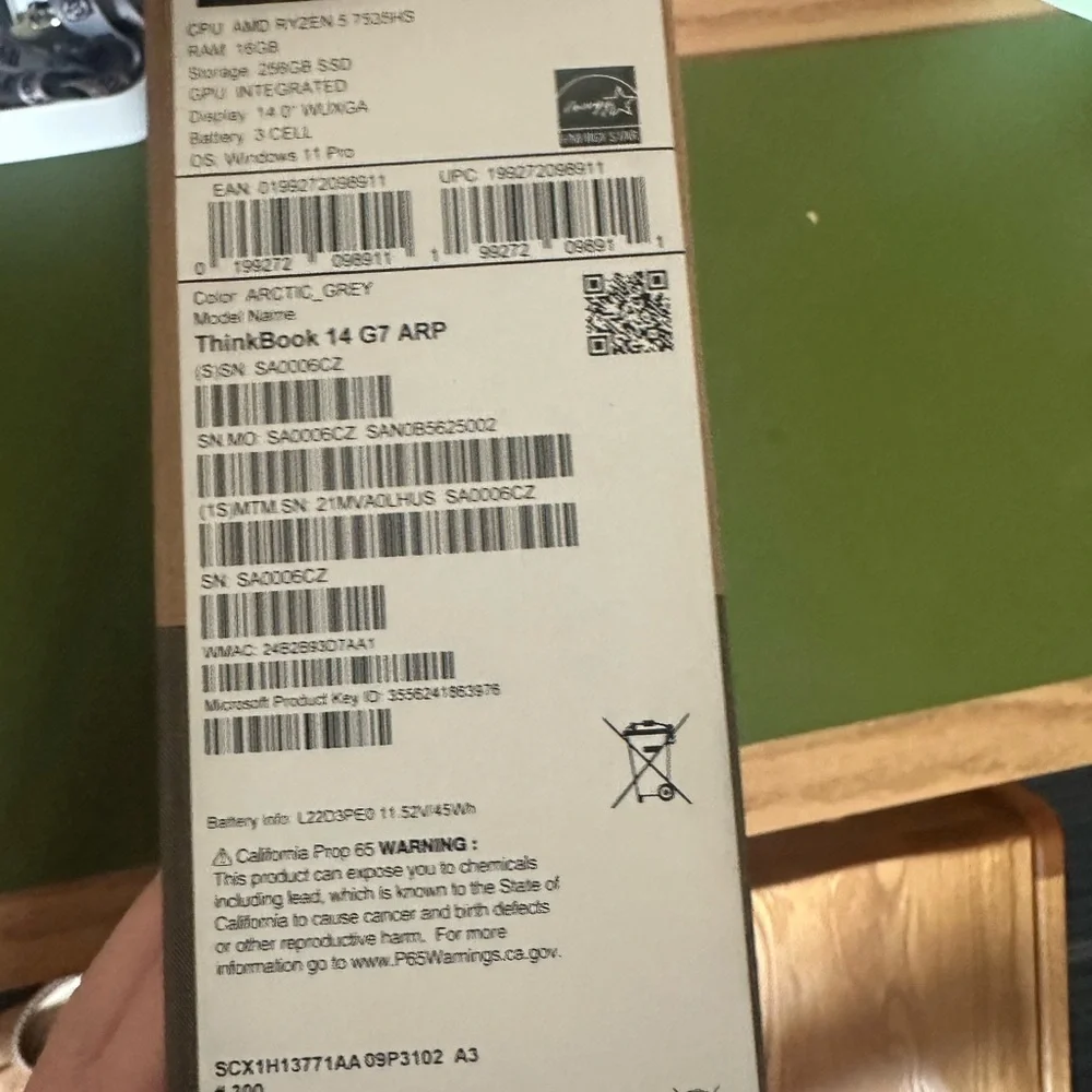 Lenovo ThinkBook Laptop - Brown Box